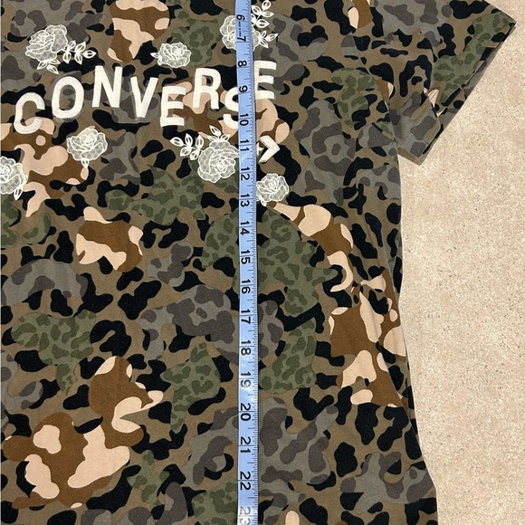 Women’s Converse XL Army Print Floral T-shirt 100% Cotton - Picture 5 of 6